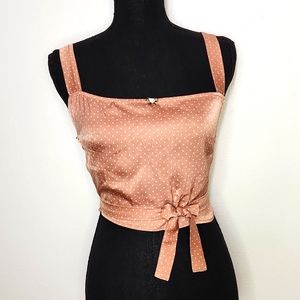 Princess Polly Crop Backless Tie Back Cami Top Womens Size 2.